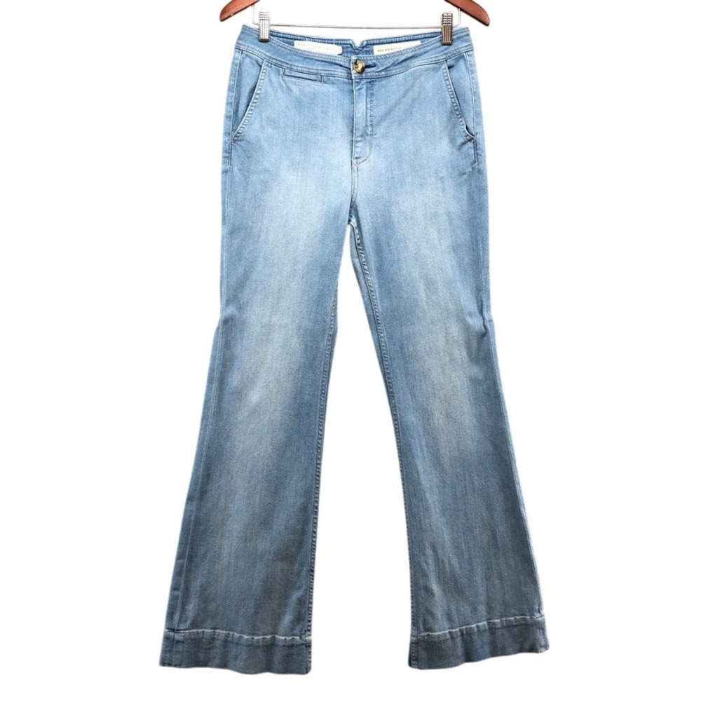 Pilcro and the Letterpress Jeans Womens 29 8 Light Blue High Rise Bootcut